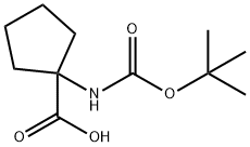 1-N-Boc-Aminocyclopentanecarboxylic acid 구조식 이미지