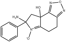 8aH-Pyrrolo[3,2-e]-2,1,3-benzoxadiazol-8a-ol,7-amino-4,5,7,8-tetrahydro-7-phenyl-,6-oxide(9CI) 구조식 이미지