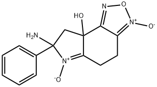 8aH-Pyrrolo[3,2-e]-2,1,3-benzoxadiazol-8a-ol,7-amino-4,5,7,8-tetrahydro-7-phenyl-,3,6-dioxide(9CI) Structure