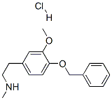 N-메틸-4-벤질옥시-3-메톡시펜에틸아민염산염 구조식 이미지