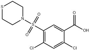 2,4-dichloro-5-(thiomorpholinosulfonyl)benzoic acid Structure