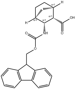 FMOC-3-EXO-AMINOBICYCLO[2.2.1]HEPTANE-2-EXO-CARBOXYLIC ACID 구조식 이미지
