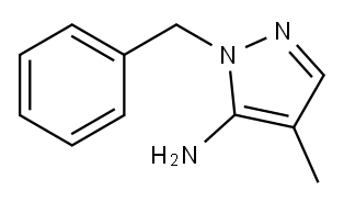 2-BENZYL-4-METHYL-2H-PYRAZOL-3-YLAMINE 구조식 이미지