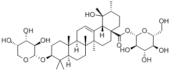 3-O-alpha-L-Arabinopyranosylpomolic acid beta-D-glucopyranosyl ester Structure
