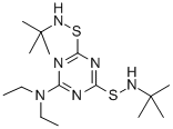 N,N'-di-tert-butyl-6-(diethylamino)-1,3,5-triazine-2,4-disulphenamide  Structure