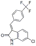 1H-Indole-2(3H)-one, 6-chloro-3-(4-trifluoromethylbenzylidene)- 구조식 이미지