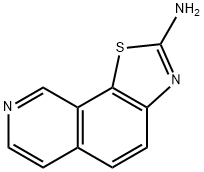 티아졸로[4,5-h]이소퀴놀린-2-아민(9CI) 구조식 이미지