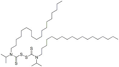 N,N'-bis(isopropyl)-N,N'-dioctadecylthioperoxydicarbamic acid Structure