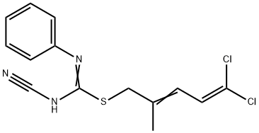 1-Cyano-2-(5,5-dichloro-2-methylpenta-2,4-dienyl)-3-phenylisothiourea Structure