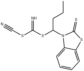 PROPYL [(2-THIOXOBENZO[D]THIAZOL-3(2H)-YL)METHYL] CYANOCARBONIMIDODITHIOATE Structure