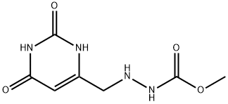 Hydrazinecarboxylic acid, 2-[(1,2,3,6-tetrahydro-2,6-dioxo-4-pyrimidinyl)methyl]-, methyl ester (9CI) Structure