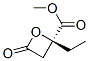 2-Oxetanecarboxylicacid,2-ethyl-4-oxo-,methylester,(2S)-(9CI) 구조식 이미지