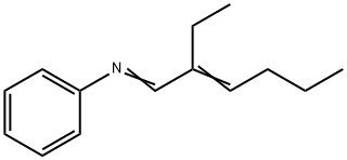 N-(2-에틸-2-헥세닐리덴)벤젠아민 구조식 이미지
