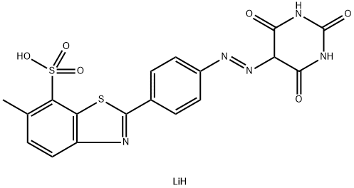 lithium 2-[4-[(hexahydro-2,4,6-trioxopyrimidin-5-yl)azo]phenyl]-6-methylbenzothiazole-7-sulphonate Structure