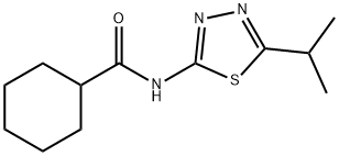 Cyclohexanecarboxamide, N-[5-(1-methylethyl)-1,3,4-thiadiazol-2-yl]- (9CI) Structure