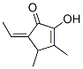 2-Cyclopenten-1-one,5-ethylidene-2-hydroxy-3,4-dimethyl-,(5Z)-(9CI) 구조식 이미지
