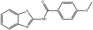 N-(1,3-벤조티아졸-2-일)-4-메톡시벤즈아미드 구조식 이미지