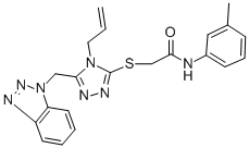 2-{[4-allyl-5-(1H-1,2,3-benzotriazol-1-ylmethyl)-4H-1,2,4-triazol-3-yl]sulfanyl}-N-(3-methylphenyl)acetamide Structure