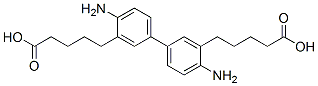 4,4'-Diamino-(1,1'-biphenyl)-3,3'-dipentanoic acid Structure