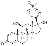11beta,17,21-trihydroxypregna-1,4-diene-3,20-dione 21-methanesulphonate 구조식 이미지