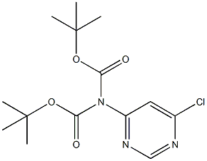 N,N-DIBOC-4-AMINO-6-CHLOROPYRIMIDINE 구조식 이미지