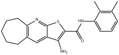 3-amino-N-(2,3-dimethylphenyl)-6,7,8,9-tetrahydro-5H-cyclohepta[b]thieno[3,2-e]pyridine-2-carboxamide 구조식 이미지