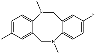 2-FLUORO-5,8,11-TRIMETHYL-5,6,11,12-TETRAHYDRO-DIBENZO[B, F][1,5]DIAZOCINE 구조식 이미지