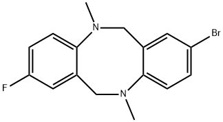 2-BROMO-8-FLUORO-5,11-DIMETHYL-5,6,11,12-TETRAHYDRO-DIBENZO[B,F][1,5]DIAZOCINE Structure