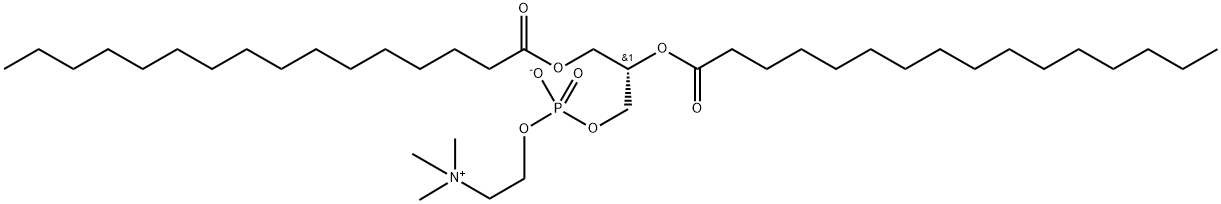 2,3-DIHEXADECANOYL-SN-GLYCERO-1-PHOSPHOCHOLINE Structure