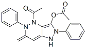 4-Acetyl-2,4,5,6-tetrahydro-6-methylene-2,5-diphenyl-1H-pyrazolo[4,3-c]pyridazin-3-ol acetate 구조식 이미지