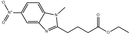 1-Methyl-5-nitro-1H-benzimidazole-2-butanoic Acid Ethyl Ester 구조식 이미지