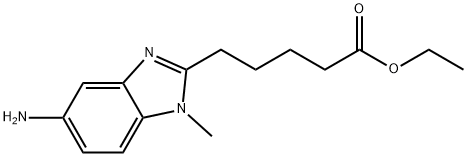 1H-Benzimidazole-2-pentanoic acid, 5-amino-1-methyl-, ethyl ester Structure