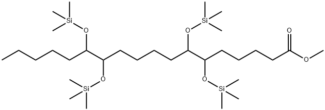 6,7,12,13-Tetrakis[(trimethylsilyl)oxy]octadecanoic acid methyl ester Structure