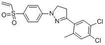 3-(4,5-dichloro-o-tolyl)-4,5-dihydro-1-[4-(vinylsulphonyl)phenyl]-1H-pyrazole  구조식 이미지