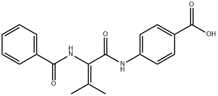 Benzoic acid, 4-[[2-(benzoylamino)-3-methyl-1-oxo-2-butenyl]amino]- (9CI) Structure