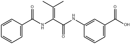 벤조산,3-[[2-(벤조일아미노)-3-메틸-1-옥소-2-부테닐]아미노]-(9Cl) 구조식 이미지