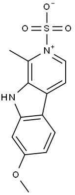 7-Methoxy-1-methyl-2-sulfonato-9H-pyrido[3,4-b]indol-2-ium Structure