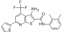 3-amino-N-(2,3-dimethylphenyl)-6-(2-thienyl)-4-(trifluoromethyl)thieno[2,3-b]pyridine-2-carboxamide Structure