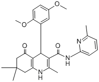 4-(2,5-dimethoxyphenyl)-2,7,7-trimethyl-N-(6-methyl-2-pyridinyl)-5-oxo-1,4,5,6,7,8-hexahydro-3-quinolinecarboxamide Structure