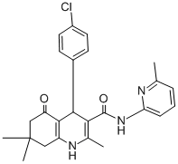 4-(4-chlorophenyl)-2,7,7-trimethyl-N-(6-methyl-2-pyridinyl)-5-oxo-1,4,5,6,7,8-hexahydro-3-quinolinecarboxamide Structure
