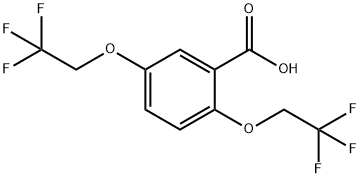 2,5-Bis(2,2,2-trifluoroethoxy)benzoic acid 구조식 이미지