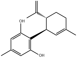 5-METHYL-2-[(1R,6R)-3-METHYL-6-(1-METHYLETHENYL)-2-CYCLOHEXEN-1-YL]-1,3-BENZENEDIOL Structure