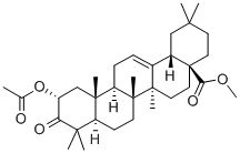 2-(ACETYLOXY)-3-OXO-(2ALPHA)-OLEAN-12-EN-28-OIC ACID METHYL ESTER Structure