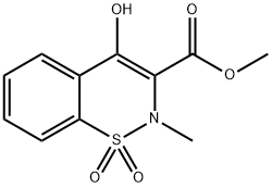 2-METHYL-4-HYDROXY-2H-1,2-BENZOTHIAZINE-3-CARBOXYLIC METHYL ESTER-1,1-DIOXIDE Structure