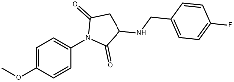 3-(4-Fluoro-benzylamino)-1-(4-methoxy-phenyl)-pyrrolidine-2,5-dione Structure