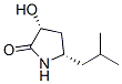 2-Pyrrolidinone, 3-hydroxy-5-(2-methylpropyl)-, (3R,5S)- (9CI) Structure