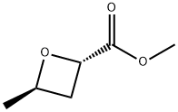 trans-4-Methyl-oxetane-2-carboxylic acid methyl ester Structure