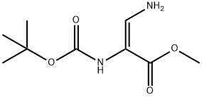 2-Propenoicacid,3-amino-2-[[(1,1-dimethylethoxy)carbonyl]amino]-,methyl Structure