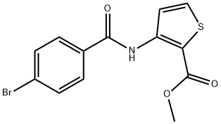 Methyl3-[(4-bromobenzene)amido]thiophene-2-carboxylate Structure