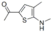 Ethanone, 1-[4-methyl-5-(methylamino)-2-thienyl]- (9CI) Structure